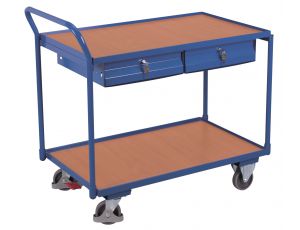 Wózek stołowy z 2 powierzchniami użytkowymi i 2 szufladami