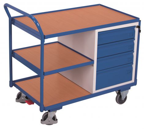 Wózek warsztatowy z 3 półkami i szufladami - 2