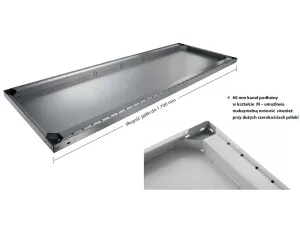 Półka dodatkowa, szerokość 1000 mm, nośność 100 kg
