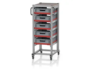 Wózki systemowe do pojemników Euro 60 x 40 Wysokość 134 cm