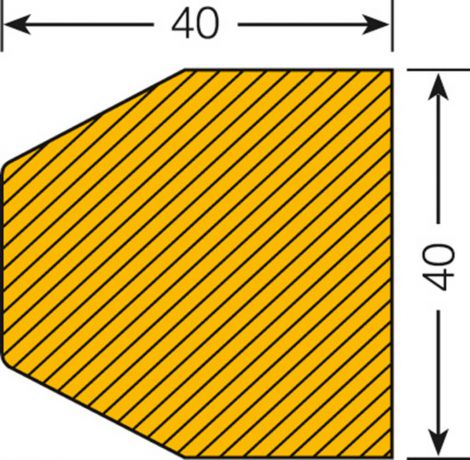 Osłona narożna - trapez 40/40