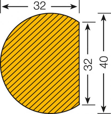 Osłona narożna - okrąg 40/32