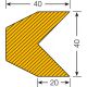 Osłona narożna - trapez 40/40 - 2