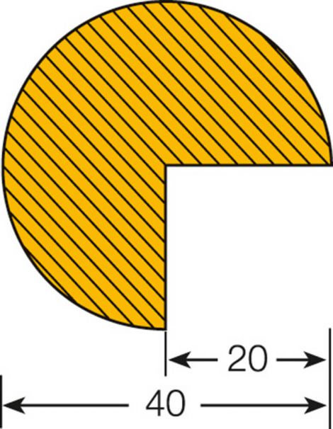 Osłona narożna - okrąg 40/40