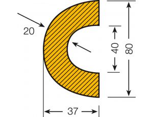 Osłona ostrzegawcza dla rury - średnica Ø 30-50 mm