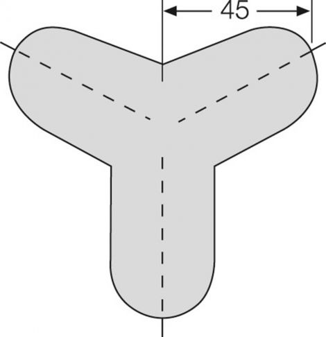 Osłona narożna - narożnik zewnętrzny potrójny okrąg 40/40