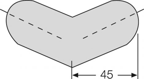 Osłona narożna - narożnik zewnętrzny podwójny okrąg 40/40