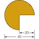Osłona narożna - narożnik zewnętrzny podwójny okrąg 40/40 - 3