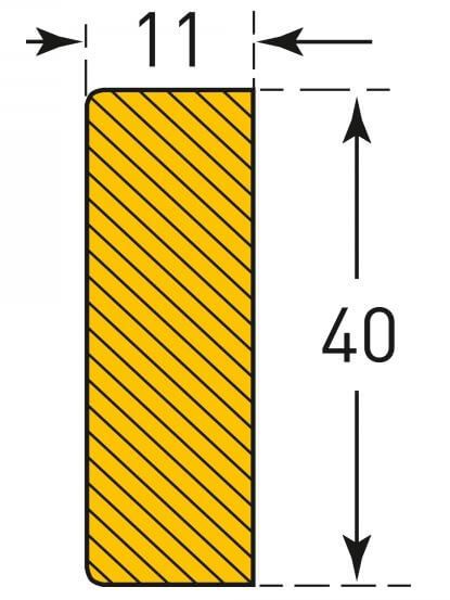 Osłona narożna - prostokąt 40/11