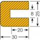 Osłona narożna profila 8mm - prostokąt 25/30 - 2