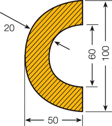 Magnetyczna osłona ostrzegawcza dla rury - średnica Ø 60 mm