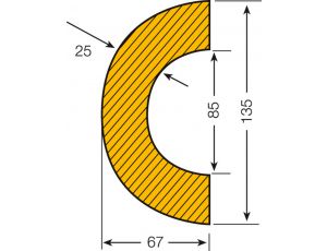 Magnetyczna osłona ostrzegawcza dla rury - średnica Ø 85 mm
