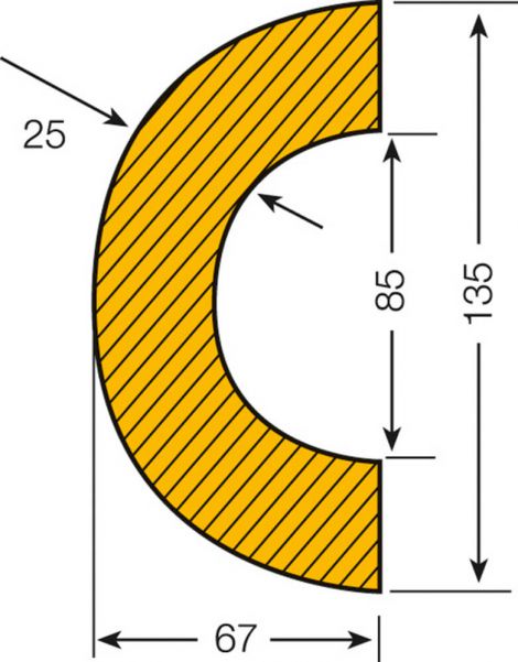 Magnetyczna osłona ostrzegawcza dla rury - średnica Ø 85 mm