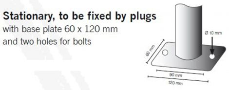 Słupek parkingowy Ø 42mm stacjonarny, do przykręcania - 3