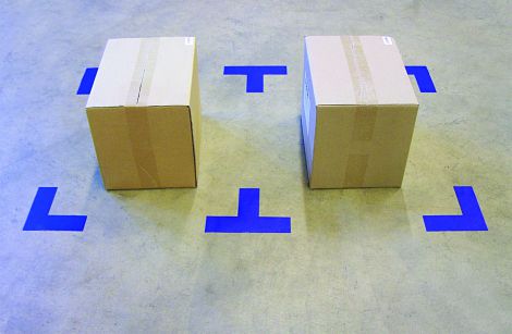 Znak "T" kształt Durastripe z prostymi rogami205 x 150 x 50 mm - 6