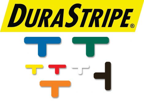 Znak "T" kształt Durastripe z zaokrąglonymi rogami 150 x 150 x 75 mm