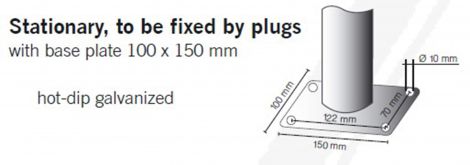 Słupek parkingowy Ø 60mm stacjonarny, do przykręcania - 3