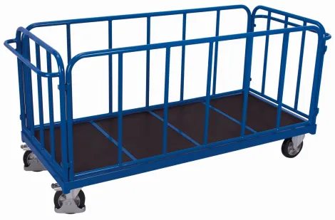 Wózek do transportu ciężkiego z 4 burtami