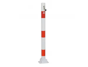 Słupek parkingowy Ø 60 mm składany, do przykręcenia, z wkładką patentową