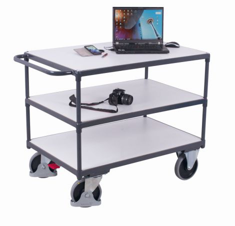 Wózek stołowy ESD do ciężkich materiałów, 3 półki - 2