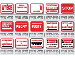 Prostokątne znaki bezpieczeństwa