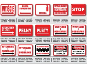 Prostokątne znaki bezpieczeństwa