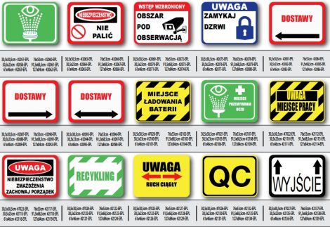 Prostokątne znaki bezpieczeństwa - 4