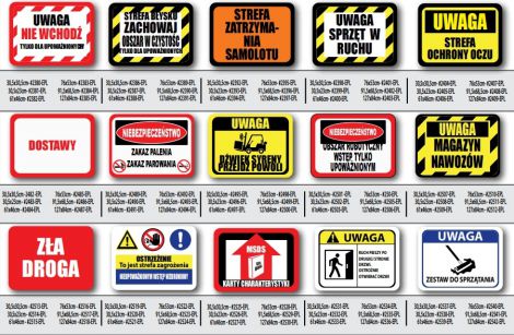Prostokątne znaki bezpieczeństwa - 5